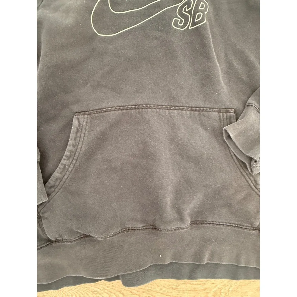Nike SB Icon Pullover Hoodie Black Logo Skateboarding Mens XL AJ9733-010